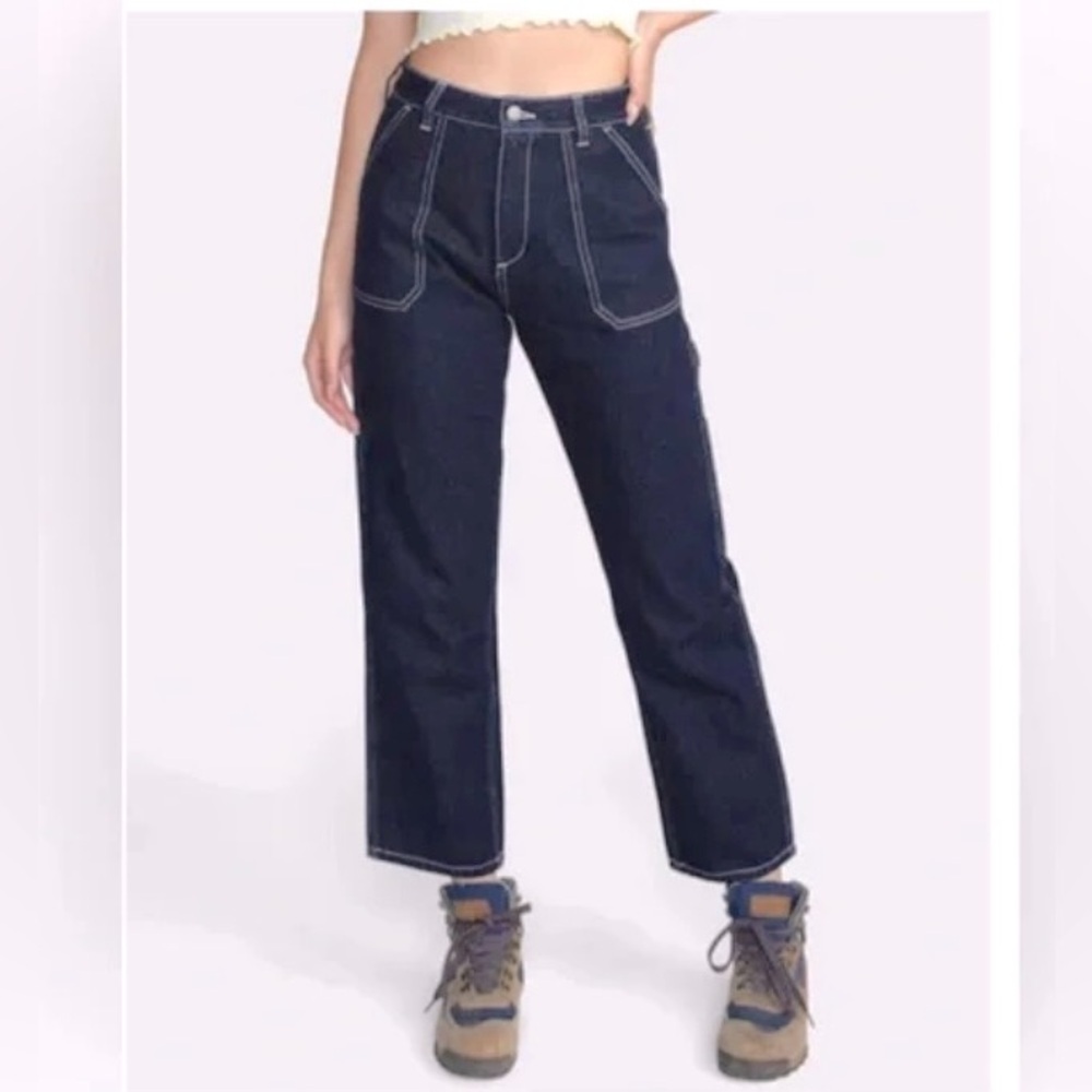 United Colors of Benetton Cargo Jeans Indigo women's size 12 dark wash